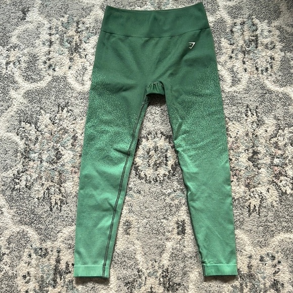 Gymshark Green Seamless Ombré Leggings - Picture 1 of 10
